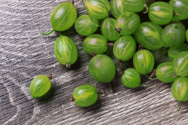 Green Ripe Gooseberries — Stock Photo, Image