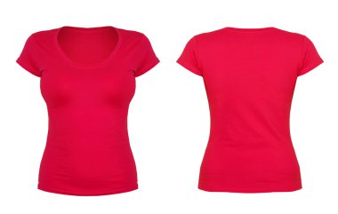 Front and back red t-shirt clipart