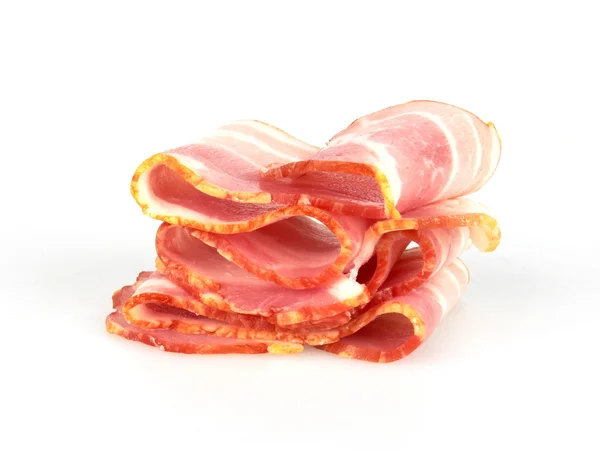 Frisk skiveskåret svinekød bacon - Stock-foto