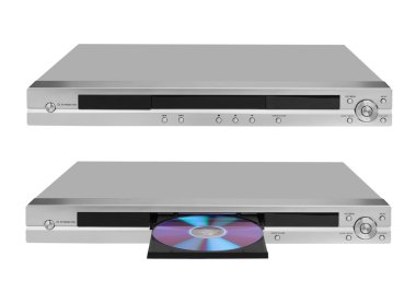 DVD player on white clipart