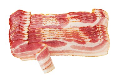 Fresh Sliced Pork Bacon clipart