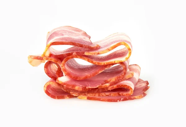 Bacon de porco em fatias frescas — Fotografia de Stock