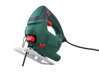 Elektrikli jig beyaz üzerine izole edildi