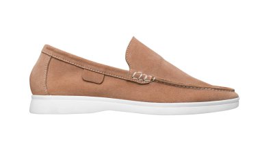 Beyaz arka plan üzerinde izole mokasen