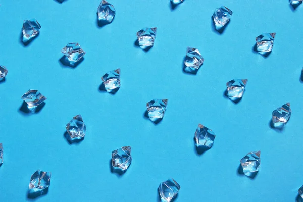 Ice Cubes Blue Background — Stock Photo, Image