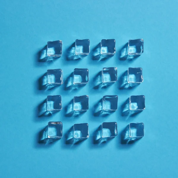 Ice Cubes Blue Background — Stock Photo, Image