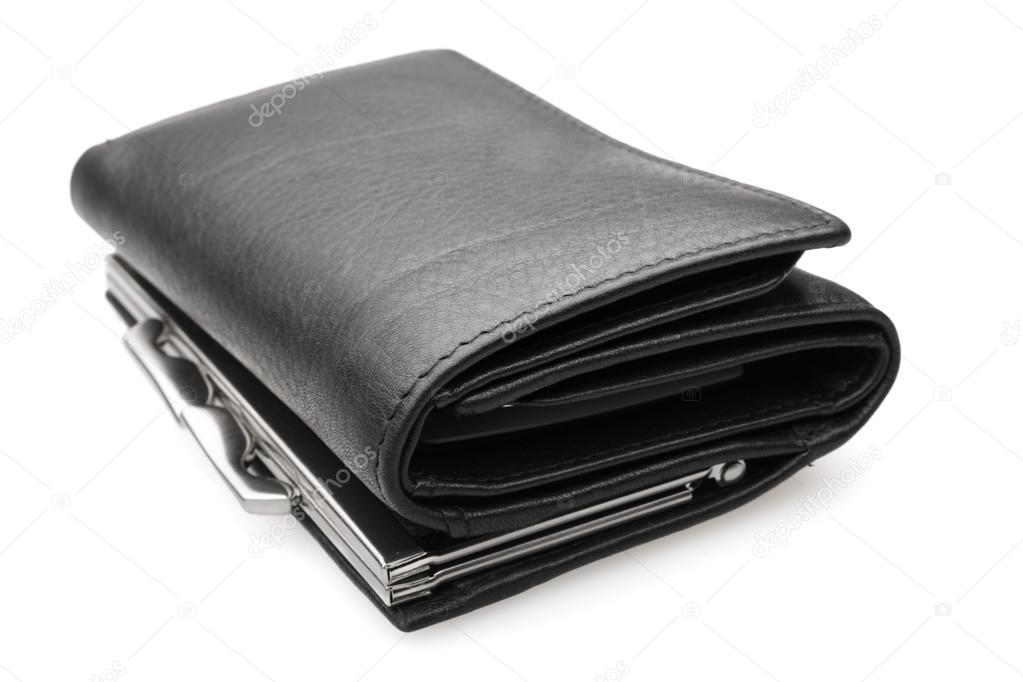 black purse - stock image