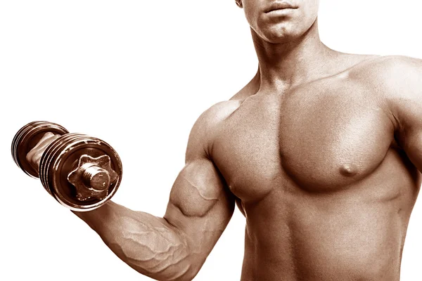 Man showing biceps Stock Image