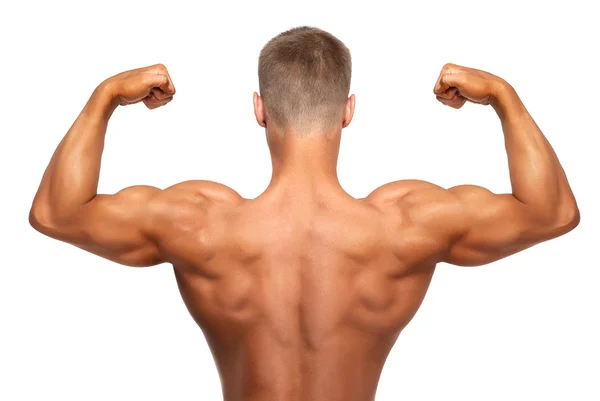 Man showing double biceps — Stock Photo, Image