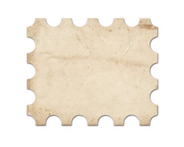 Blank vintage post stamp. Saved with clipping path. clipart