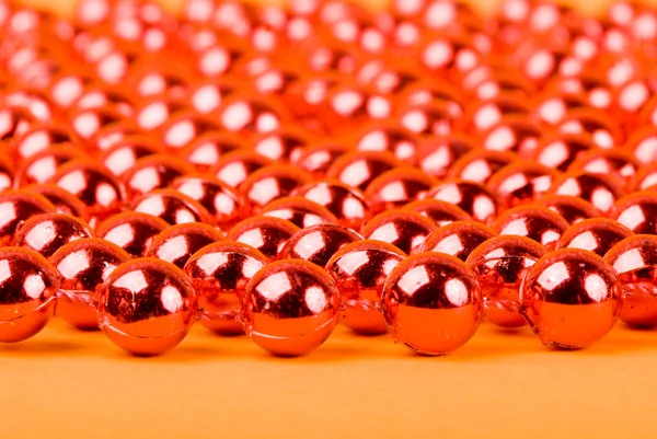 Abstrato vermelho bolas natal fundo — Fotografia de Stock