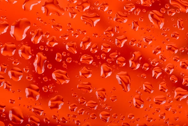 Abstracto rojo gotas de agua fondo — Foto de Stock