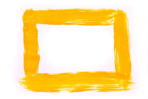 Gele verf frame — Stockfoto