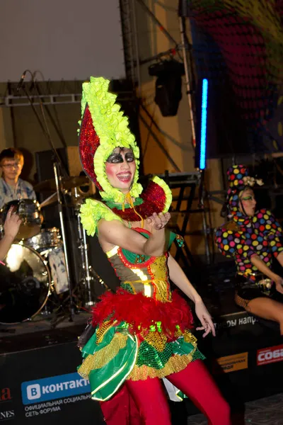 Novosibirsk Rusia Septiembre 2011 Carnaval Honor Apertura Del Foro Internacional —  Fotos de Stock
