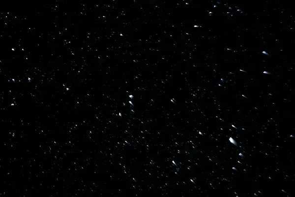 Real Falling Snow Black Background Use Texture Layer Your Project — Stock Photo, Image