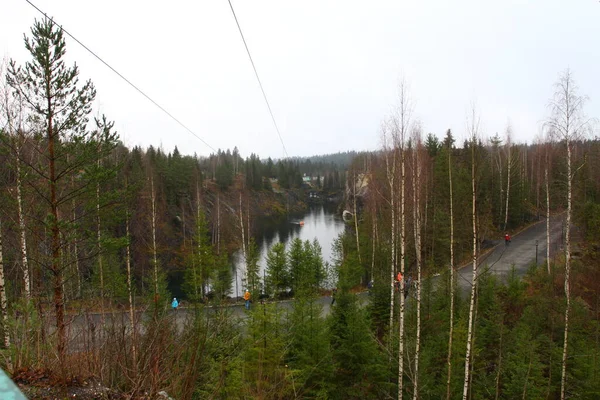 Karelens Natur Vid Finlands Gräns Detaljer Och Landskap Höstskogen — Stockfoto