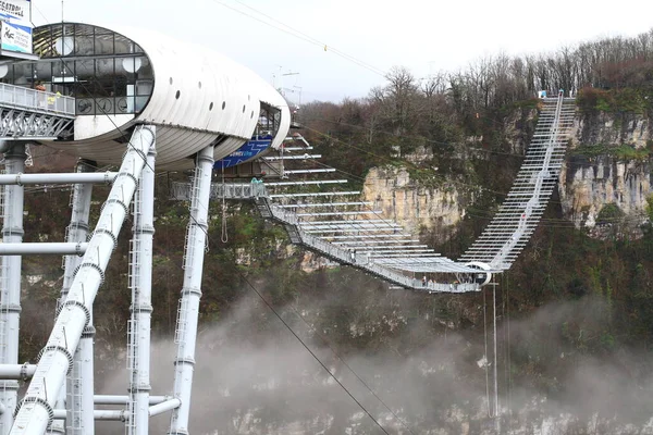 Skypark Sochi Russia January 2022 Hackett Sky Park Mountain Forest — Stock Photo, Image