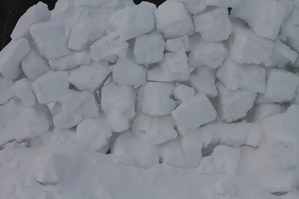 Winterlandschaft Mit Eis Iglu Auf Weißem Schnee Hintergrund Stockbild