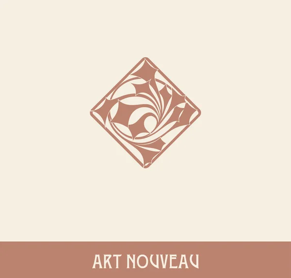 Het floral element in art nouveaustijl — Stockvector