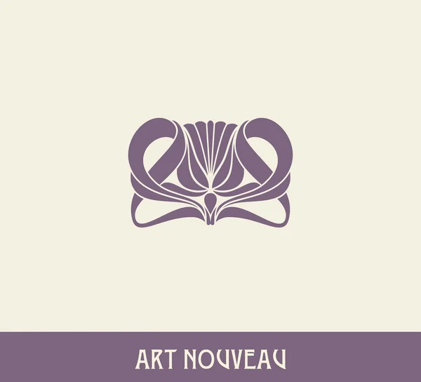 Elemento de diseño en estilo art nouveau — Vector de stock