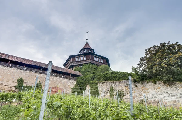 Esslingen είμαι μεγάλο πύργο του κάστρου neckar, Γερμανία — Φωτογραφία Αρχείου