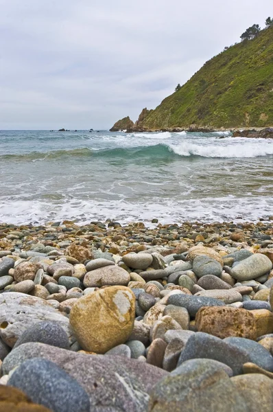 Rocks on Xilo beach in Aviles, Spain — Stock Photo, Image