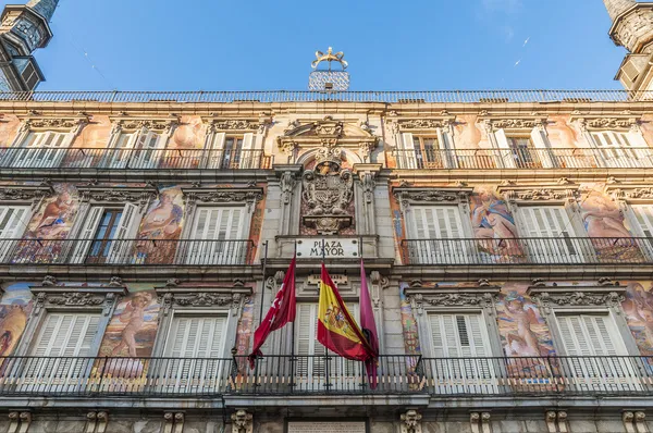 Náměstí Plaza mayor v Madridu, Španělsko — Stock fotografie