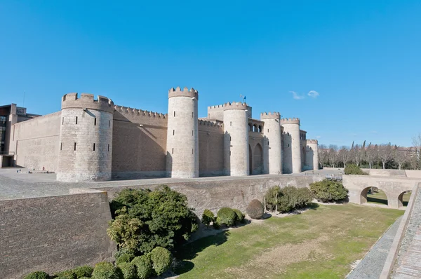 Aljafería palace w zaragoza, Hiszpania — Zdjęcie stockowe