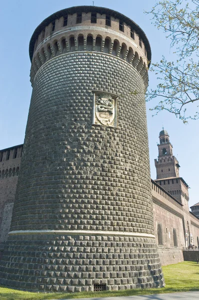 Castello sforzesco in Milaan, Italië — Stockfoto