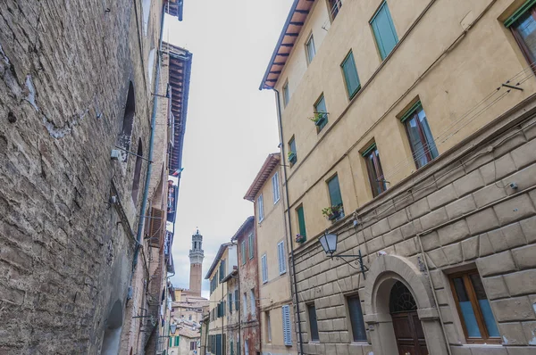 Mangia tower i siena, Toscana, Italien — Stockfoto