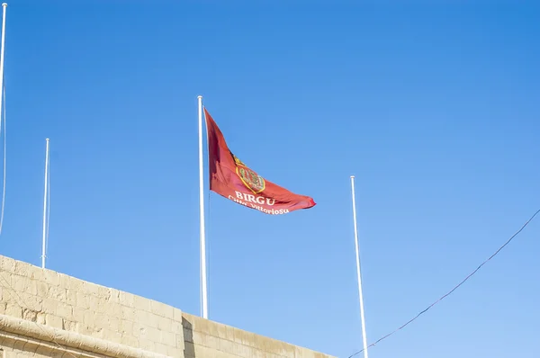 Drapeau Vittoriosa à Birgu, Malte — Photo