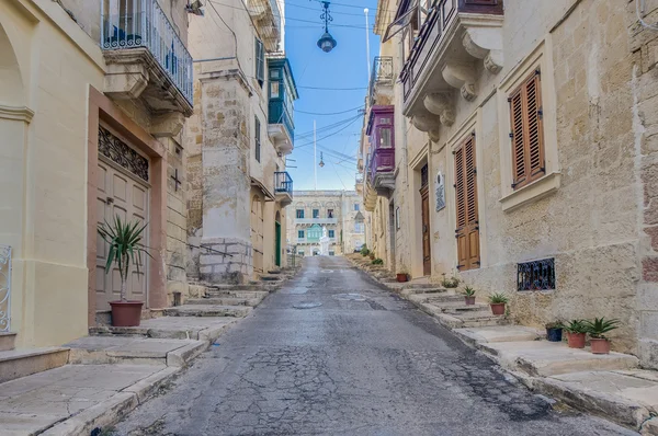 Південний захід вулиця в vittoriosa (Біргіт), Мальта — стокове фото