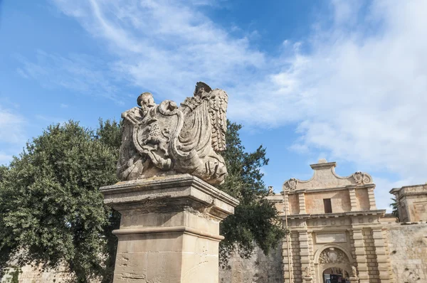 Głównej bramy w mdina, malta — Zdjęcie stockowe