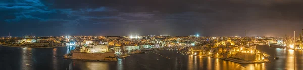 Trois villes vues de La Valette, Malte — Photo