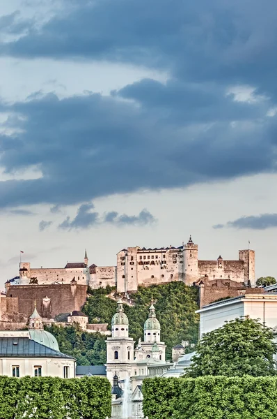 Castello di Hohensalzburg (Festung Hohensalzburg) a Salisburgo, Austri — Foto Stock