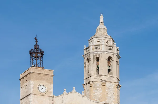 Igreja de Sant Bartomeu i Santa Tecla em Sitges, Espanha — Fotografia de Stock