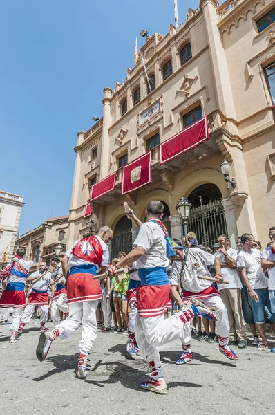 Piłka de bastons w festa major w sitges, Hiszpania — Zdjęcie stockowe