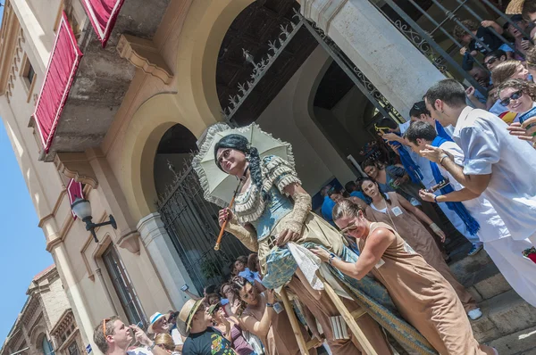 Gegants Americanos na Festa Major em Sitges, Espanha — Fotografia de Stock