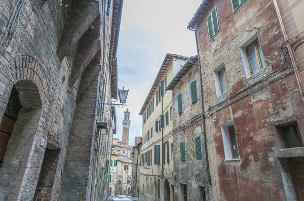 Mangia toren in siena, Toscane, Italië — Stockfoto