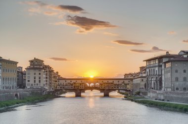ponte vecchio (eski köprünün) Floransa, İtalya.