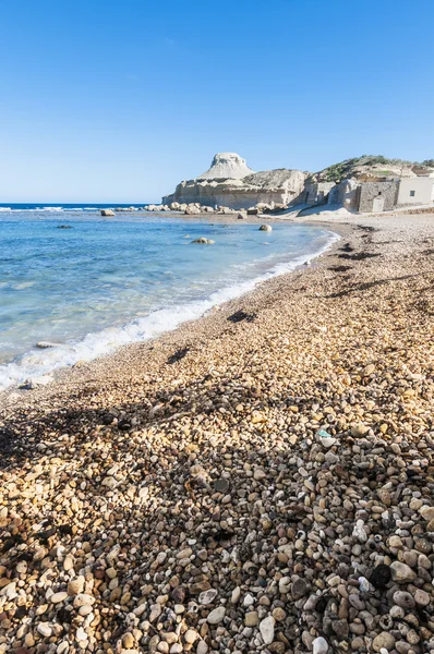 Qbajjar zatoka na wyspie gozo, malta. — Zdjęcie stockowe