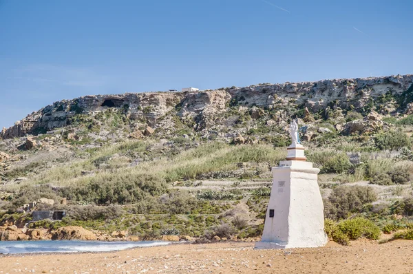 Ramla beach auf der nördlichen seite von gozo, malta — Stockfoto