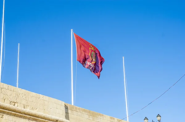 Flaga Vittoriosa birgu, malta — Zdjęcie stockowe