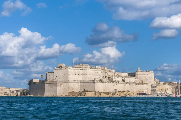 堡圣安杰洛的 vittoriosa （birgu），马耳他，从看到 — 图库照片