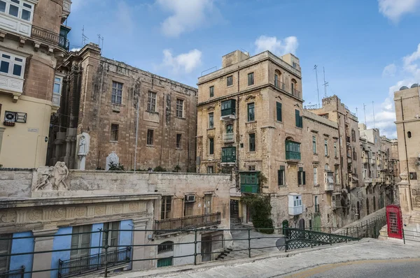 电池在瓦莱塔，马耳他街道 — 图库照片