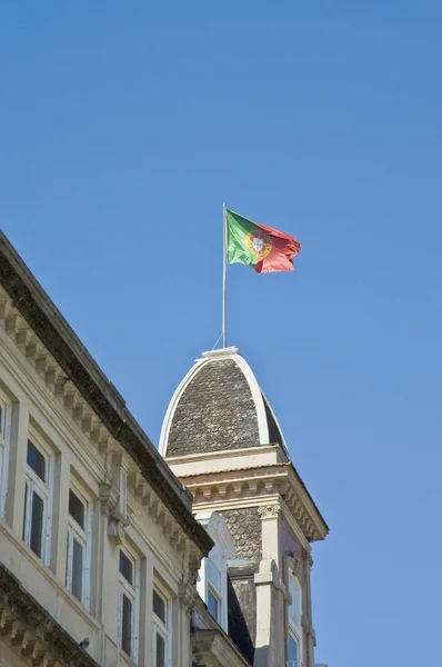 Bandeira acenando no Porto, Portugal — Fotografia de Stock