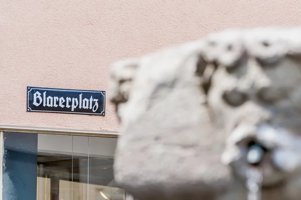 Blarer platz in esslingen am neckar, deutschland — Stockfoto