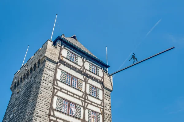 Schelztor gate tower v esslingen am neckar, Německo — Stock fotografie