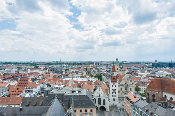 View of Munich as seen from the Neues Rathaus tower. — Stock Photo, Image