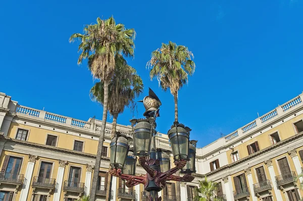 Reial plein in barcelona, Spanje — Stockfoto